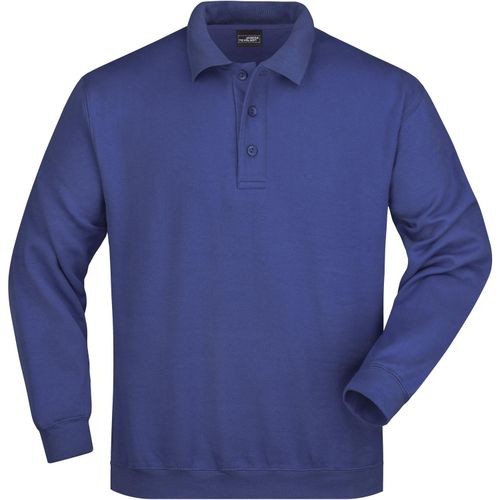 Polo-Sweat Heavy - Klassisches Komfort Polo-Sweatshirt [Gr. XXL] (Art.-Nr. CA264757) - Hochwertige Sweat-Qualität mit angeraut...