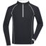 Men's Sports Shirt Longsleeve - Langarm Funktionsshirt für Fitness und Sport [Gr. S] (black/white) (Art.-Nr. CA266114)