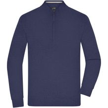 Men's Half-Zip Troyer - Klassischer Troyer aus Baumwolle [Gr. XXL] (navy) (Art.-Nr. CA267770)