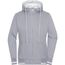 Ladies' Club Sweat Jacket - Sweatjacke mit Reißverschluss und Kapuze [Gr. L] (grey-heather/white) (Art.-Nr. CA267795)