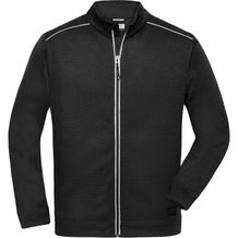 Men's Knitted Workwear Fleece Jacket - Pflegeleichte Strickfleece-Jacke [Gr. 6XL] (black/black) (Art.-Nr. CA268254)