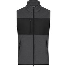 Men's Fleece Vest - Fleeceweste im Materialmix [Gr. S] (dark-melange/black) (Art.-Nr. CA269312)