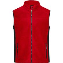 Men's Workwear Fleece Vest - Strapazierfähige Fleeceweste im Materialmix [Gr. L] (red/black) (Art.-Nr. CA270555)