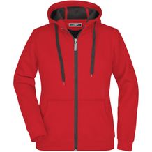 Ladies' Doubleface Jacket - Sportive Jacke mit Kapuze [Gr. S] (red/carbon) (Art.-Nr. CA270874)