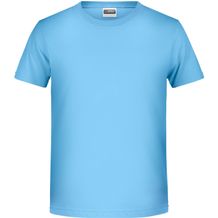 Boys' Basic-T - T-Shirt für Kinder in klassischer Form [Gr. M] (sky-blue) (Art.-Nr. CA270956)
