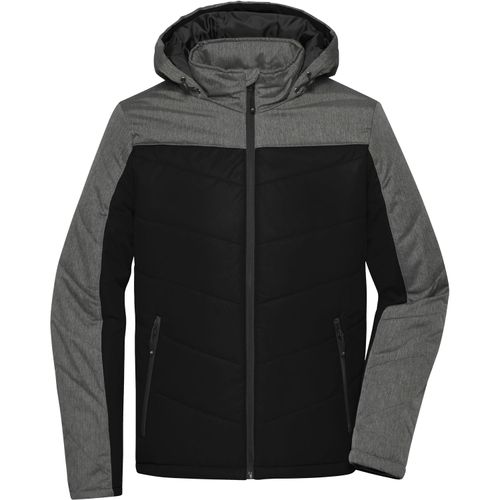 Men's Winter Jacket - Sportliche Winterjacke mit Kapuze [Gr. L] (Art.-Nr. CA271092) - Wattierte Jacke im Materialmix mit...