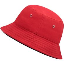 Fisherman Piping Hat for Kids - Trendiger Kinderhut aus weicher Baumwolle (red / black) (Art.-Nr. CA271296)