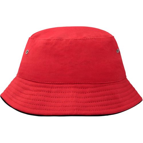 Fisherman Piping Hat for Kids - Trendiger Kinderhut aus weicher Baumwolle (Art.-Nr. CA271296) - Paspel an Krempe teilweise kontrastfarbi...