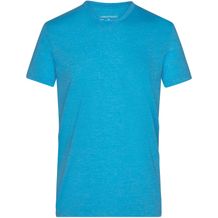 Men's Heather T-Shirt - Modisches T-Shirt mit V-Ausschnitt [Gr. XXL] (turquoise-melange) (Art.-Nr. CA271540)