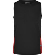 Men's Running Tank - Funktionelles Lauftop [Gr. XXL] (black/red) (Art.-Nr. CA271614)