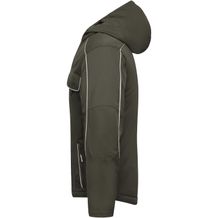 Workwear Softshell Padded Jacket - SOLID - - Professionelle Softshelljacke mit warmem Innenfutter und hochwertigen Details im cleanen Look [Gr. XS] (braun / grün / oliv) (Art.-Nr. CA271701)