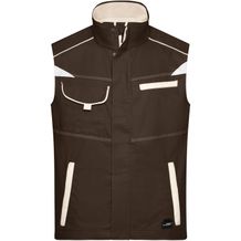 Workwear Vest - Funktionelle Weste im sportlichen Look mit hochwertigen Details [Gr. M] (brown/stone) (Art.-Nr. CA272701)