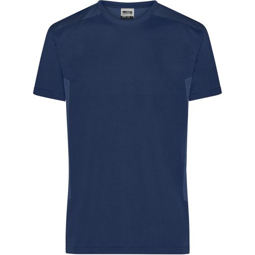Men's Workwear T-Shirt - Strapazierfähiges und pflegeleichtes T-Shirt mit Kontrasteinsätzen [Gr. L] (Art.-Nr. CA274047) - Materialmix aus gekämmter, ringgesponne...
