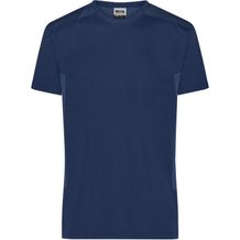 Men's Workwear T-Shirt - Strapazierfähiges und pflegeleichtes T-Shirt mit Kontrasteinsätzen [Gr. L] (navy/navy) (Art.-Nr. CA274047)