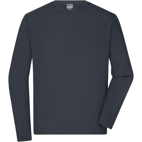 Men's Workwear-Longsleeve-T - Strapazierfähiges und pflegeleichtes Langarm Shirt [Gr. 4XL] (Art.-Nr. CA274675) - Materialmix aus gekämmter, ringgesponne...
