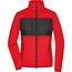 Ladies' Fleece Jacket - Fleecejacke im Materialmix [Gr. XS] (red/black) (Art.-Nr. CA274981)