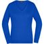 Ladies' V-Neck Pullover - Klassischer Baumwoll-Pullover [Gr. L] (royal) (Art.-Nr. CA275970)