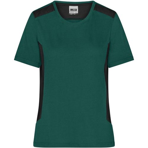 Ladies' Workwear T-Shirt - Strapazierfähiges und pflegeleichtes T-Shirt mit Kontrasteinsätzen [Gr. XL] (Art.-Nr. CA276135) - Materialmix aus gekämmter, ringgesponne...