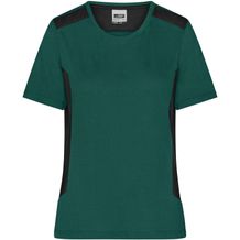 Ladies' Workwear T-Shirt - Strapazierfähiges und pflegeleichtes T-Shirt mit Kontrasteinsätzen [Gr. XL] (dark-green/black) (Art.-Nr. CA276135)