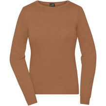 Ladies' Round-Neck Pullover - Klassischer Baumwoll-Pullover [Gr. XS] (camel) (Art.-Nr. CA277633)