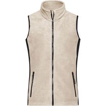 Ladies' Workwear Fleece Vest - Strapazierfähige Fleeceweste im Materialmix [Gr. XL] (stone/black) (Art.-Nr. CA278562)