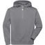 BIO Workwear-Half Zip Hoody - Sweatshirt mit Kapuze und Reißverschluss [Gr. 4XL] (light-melange) (Art.-Nr. CA281106)