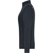 Ladies' Workwear Sweat-Jacket - Sweat-Jacke mit Stehkragen und Kontrastpaspel (carbon) (Art.-Nr. CA282380)