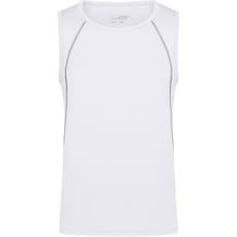 Men's Sports Tanktop - Funktionstop für Fitness und Sport [Gr. M] (white/silver) (Art.-Nr. CA286407)