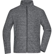 Men's Fleece Jacket - Fleecejacke in modischer Melange-Optik [Gr. XL] (grey-melange/anthracite) (Art.-Nr. CA286602)