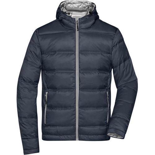 Men's Hooded Down Jacket - Daunenjacke mit Kapuze in neuem Design, Steppung der Jacke ist geklebt und nicht genäht [Gr. M] (Art.-Nr. CA286966) - Softes, leichtes, wind- und wasserabweis...