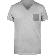Men's Slub-T - T-Shirt im Vintage-Look [Gr. M] (light-grey) (Art.-Nr. CA288113)