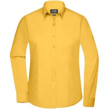 Ladies' Shirt Longsleeve Poplin - Klassisches Shirt aus pflegeleichtem Mischgewebe [Gr. 3XL] (Yellow) (Art.-Nr. CA288323)