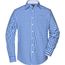 Men's Checked Shirt - Modisches Karoshirt mit Uni-Einsätzen an Kragen und Manschette [Gr. XXL] (royal/white) (Art.-Nr. CA290169)
