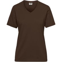 Ladies' BIO Workwear T-Shirt - Strapazierfähiges und pflegeleichtes T-Shirt [Gr. XS] (Brown) (Art.-Nr. CA291246)