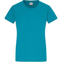 Ladies' Slim Fit-T - Figurbetontes Rundhals-T-Shirt [Gr. S] (caribbean-blue) (Art.-Nr. CA294589)
