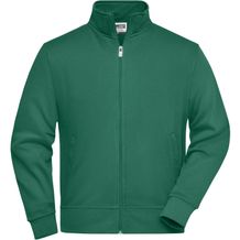 Workwear Sweat Jacket - Sweatjacke mit Stehkragen und Reißverschluss [Gr. L] (dark-green) (Art.-Nr. CA295425)