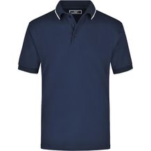 Polo Tipping - Hochwertiges Piqué-Polohemd mit Kontraststreifen [Gr. XL] (navy/white) (Art.-Nr. CA296319)