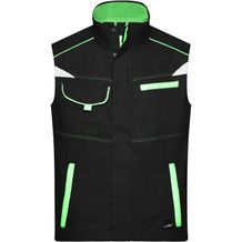 Workwear Vest - Funktionelle Weste im sportlichen Look mit hochwertigen Details [Gr. M] (black/lime-green) (Art.-Nr. CA298436)