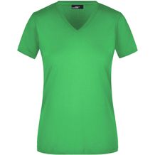 Ladies' Slim Fit V-T - Figurbetontes V-Neck-T-Shirt [Gr. XL] (Frog) (Art.-Nr. CA298866)