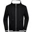 Men's Club Sweat Jacket - Sweatjacke mit Reißverschluss und Kapuze [Gr. L] (black/white) (Art.-Nr. CA298972)