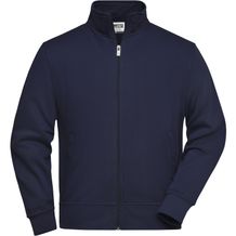 Workwear Sweat Jacket - Sweatjacke mit Stehkragen und Reißverschluss [Gr. L] (navy) (Art.-Nr. CA299393)