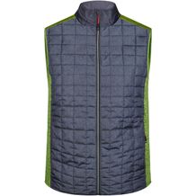 Men's Knitted Hybrid Vest - Weste im stylischen Materialmix [Gr. S] (kiwi-melange/anthracite-melange) (Art.-Nr. CA299534)