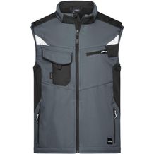 Workwear Softshell Vest - Professionelle Softshellweste mit hochwertiger Ausstattung [Gr. M] (carbon/black) (Art.-Nr. CA300127)