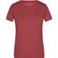 Ladies' Heather T-Shirt - Modisches T-Shirt mit V-Ausschnitt [Gr. L] (wine-melange) (Art.-Nr. CA300736)