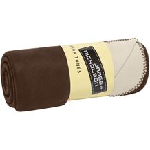 Bonded Fleece Blanket - Hochwertige zweischichtige Fleecedecke für Büro, Gastronomie oder für zuhause (brown/cream) (Art.-Nr. CA303104)