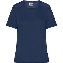 Ladies' Workwear T-Shirt - Strapazierfähiges und pflegeleichtes T-Shirt mit Kontrasteinsätzen [Gr. 4XL] (navy/navy) (Art.-Nr. CA303173)