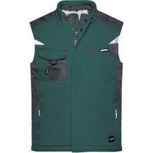 Craftsmen Softshell Vest - Professionelle Softshellweste mit warmem Innenfutter [Gr. XS] (dark-green/black) (Art.-Nr. CA303456)