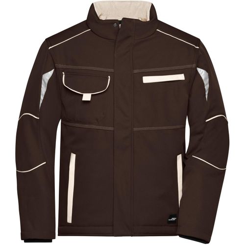 Workwear Softshell Padded Jacket - Funktionelle Softshelljacke mit warmem Innenfutter [Gr. 3XL] (Art.-Nr. CA303589) - Robustes strapazierfähiges Softshellmat...