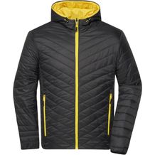 Men's Lightweight Jacket - Leichte Wendejacke mit sorona®AURA Wattierung (nachwachsender, pflanzlicher Rohstoff) [Gr. XXL] (black/yellow) (Art.-Nr. CA304004)