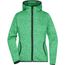 Ladies' Knitted Fleece Hoody - Kapuzenjacke aus Strickfleece in Melange-Optik [Gr. XL] (green-melange/black) (Art.-Nr. CA304609)